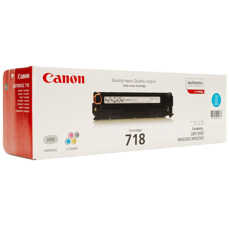 TONER ORYGINALNY CANON CRG718C 2661B002 CYAN 2900 STRON
