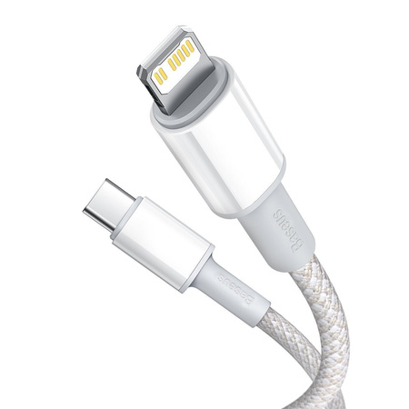 Kabel BASEUS High Density Braided USB-C-Lightning 2m (biały)