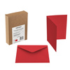 KOPERTA C6 NK EMERSON CZERWONY 114X162/105X148 KOPERTA:130G, KARTECZKA:210G 25 SZT.
