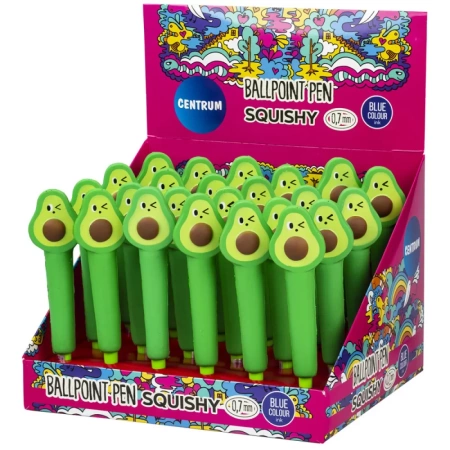 DŁUGOPIS KULKOWY CENTRUM SQUISHY AVOCADO 89709 NIEBIESKI 0.7