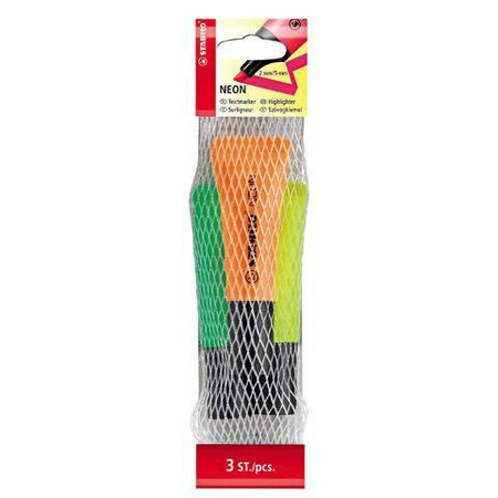 Zakreślacz STABILO NEON 72/3-2 mix*3 neon 2-5mm 3szt