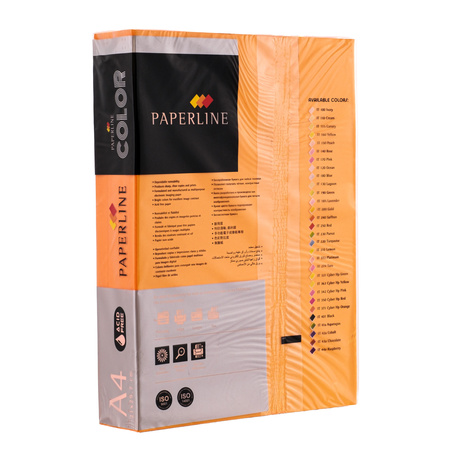 PAPIER KSERO KOLOR A4 PAPERLINE POMARAŃCZOWY FLUORESCENCYJNY 75G 500 ARK