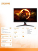 AOC MONITOR 27G2SPAE 27 CALI IPS 165HZ HDMIX2 DP GŁOŚNIKI