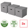 PUDŁO Z POKRYWĄ 320X315X365MM ESSELTE 628289 SZARY 3SZT