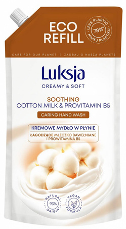 MYDŁO W PŁYNIE ZAPAS LUKSJA BAWEŁNA 900ML