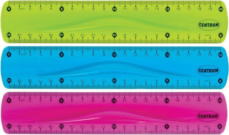 LINIJKA PLASTIKOWA 20CM CENTRUM FLEXIBLE 86639