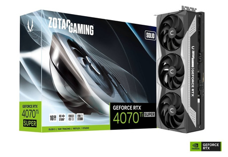 ZOTAC KARTA GRAFICZNA GEFROCE RTX 4070 TI SUPER SOLID 16GB GDDR6X 256BIT