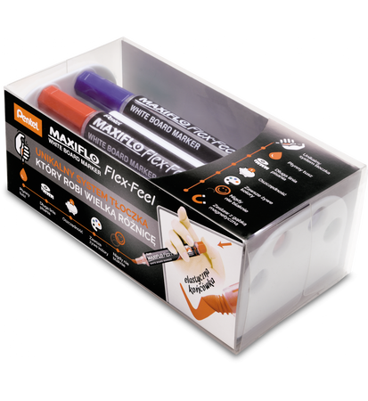 MARKER SUCHOŚCIERALNY PENTEL MAXFILO FLEX-FEEL MWL5SBF-4N MIX*4 OKRĄGŁA 4SZT