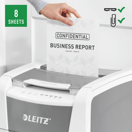 NISZCZARKA P-4 A4 LEITZ IQ OFFICE 150 80130000 8 KARTEK 4X30MM 44 LITRY