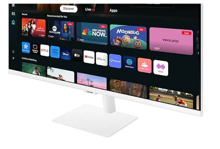 SAMSUNG MONITOR 32 CALE SMART M70D VA 3840X2160 UHD 16:9 2XHDMI 3XUSB 2.0 1XUSB-C (65W) 4MS 60HZ WIFI/BT GŁOŚNIKI PŁASKI BIAŁY 2YD2D