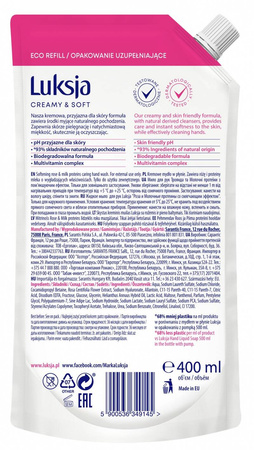 MYDŁO W PŁYNIE ZAPAS LUKSJA RÓŻA 400ML