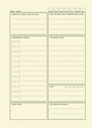 NOTES Z ORGANIZEREM 165X230MM DONAU LIFE POMARAŃCZOWY 80 KART