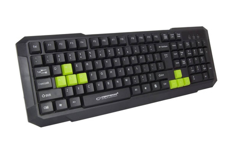 ESPERANZA KLAWIATURA PRZEWODOWA GAMING USB ASPIS ZIELONA