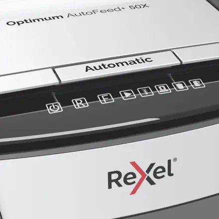 NISZCZARKA A4 REXEL OPTIMUM AUTOFEED+ 50X 2020050XEU CZARNA 50 KRT ŚCINKI 4X28MM 20 LITRÓW