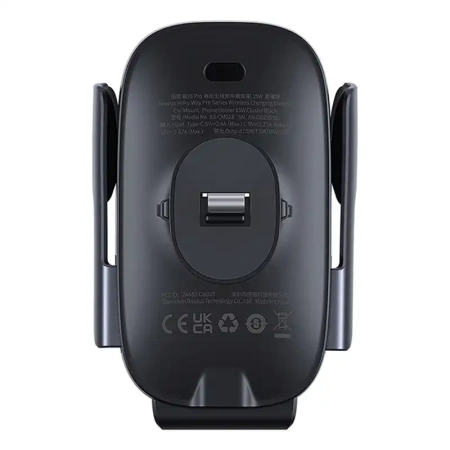 Uchwyt samochodowy z ładowarką Baseus MilkyWay Pro 15W (czarny)