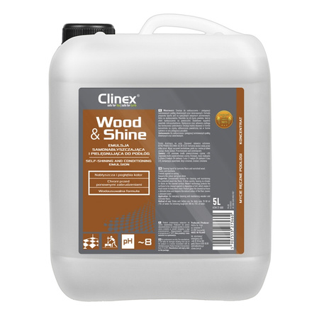 EMULSJA SAMONABŁYSZCZAJĄCA I PIELĘGNUJĄCA PODŁOGI CLINEX WOOD&SHINE 5L