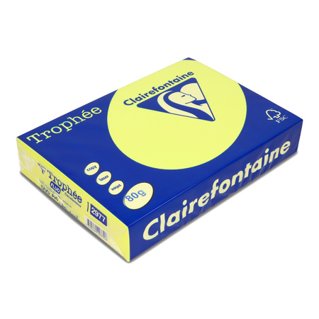 PAPIER KSERO KOLOR A4 TROPHEE ŻÓŁTY FLUORESCENCYJNY 80G 500 ARK