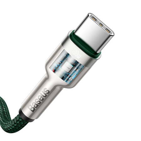 KABEL USB-C DO USB-C BASEUS CAFULE, 100W, 2M (ZIELONY)