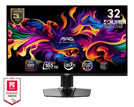 MSI MONITOR MAG 321UP QD-OLED 31.5 CALA UHD/LED/FLAT/165HZ/CZARNY
