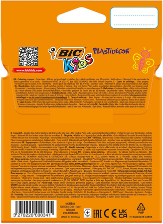 KREDKI ŚWIECOWE BIC KIDS PLASTIDECOR 945764 MIX*12