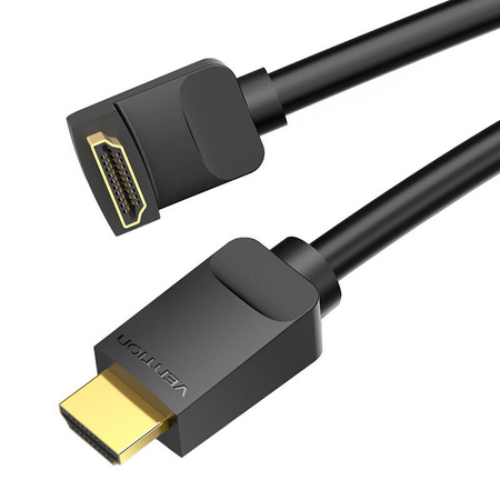 KABEL HDMI 2.0 VENTION AARBH 2M, KĄTOWY 90°, 4K 60HZ (CZARNY)