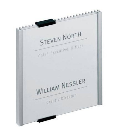 TABLICZKA INFORMACYJNA 149X52.5MM DURABLE INFO SIGN 480023 PRZÓD PRZEZROCZYSTY A PROFILU ALUMINIOWEGO