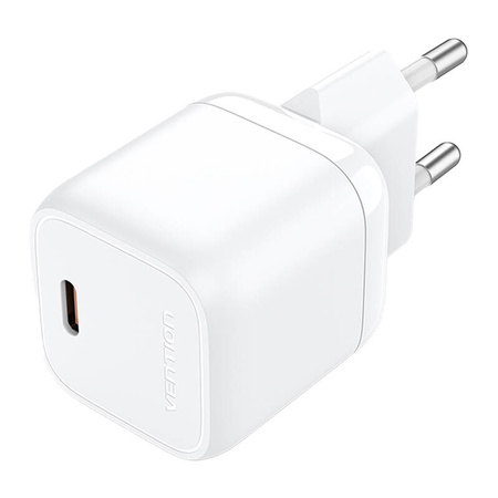 ŁADOWARKA SIECIOWA VENTION FAKW0-EU USB-C GAN (30W) (BIAŁA)