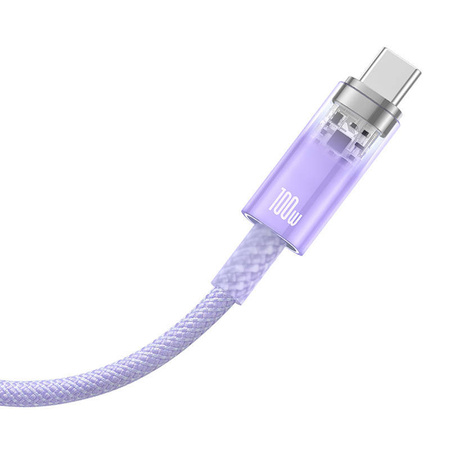 KABEL SZYBKIEGO ŁADOWANIA BASEUS USB DO USB-C 6A,1M (FIOLETOWY)