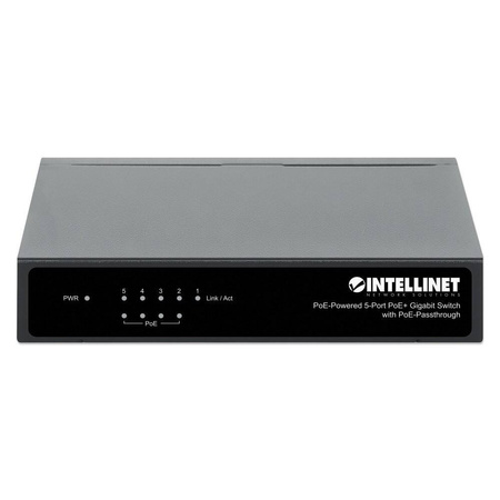 INTELLINET SWITCH GIGABIT 5XPOE PASSTHROUGH ZASILANY POE LUB AC,68W