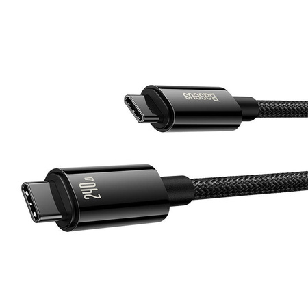 KABEL USB-C DO USB-C BASEUS TUNGSTEN GOLD 240W 2 M (CZARNY)