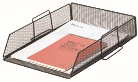 SZUFLADA NA DOKUMENTY 280X340X80MM Q-CONNECT OFFICE SET CZARNA METALOWA SIATKA