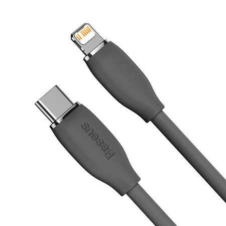 Kabel BASEUS Jelly USB-C-Lightning 1.2m 20W (czarny)