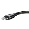 KABEL LIGHTNING USB BASEUS CAFULE 2,4A 1M (SZARO-CZARNY)