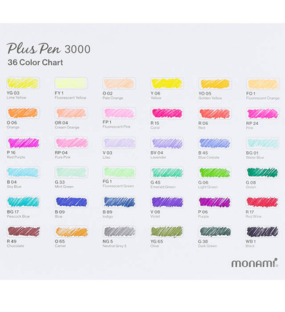 CIENKOPIS MONAMI PEN 3000 160-2431 MIX KOLORÓW 0.4MM 24SZT