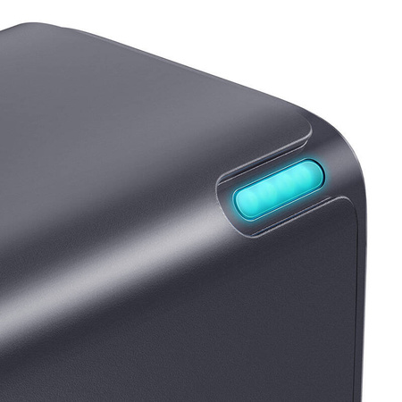 ŁADOWARKA SIECIOWA BASEUS GAN5, 2X USB-C + USB, 65W + KABEL 1M (SZARA)