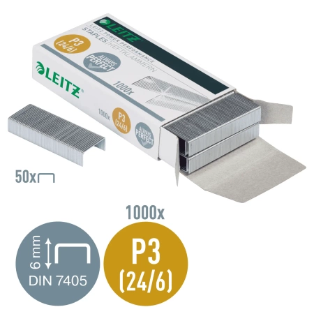 Zszywki LEITZ P3 24/6 55700000 30 kart. 1000szt.