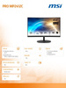 MSI MONITOR 23.6 CALA PRO MP2412C LED/FHD/CURVED/100HZ/CZARNY