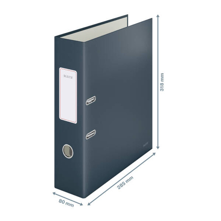 SEGREGATOR A4 LEITZ 180° COSY SOFT TOUCH 80 MM 10610089 AKSAMITNY SZARY