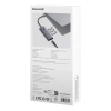 Hub Baseus UltraJoy Series Lite 4-Port (USB do USB 3.0*3+RJ45*1+USB-C 5V) (szary)
