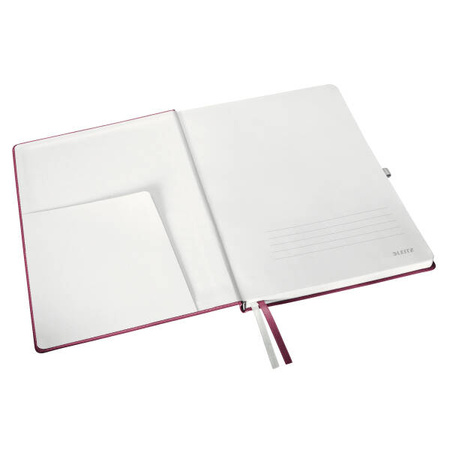 NOTATNIK A4 LEITZ STYLE 44760028 RUBINOWA CZERWIEŃ W KRATKĘ TWARDA OPRAWA 80 KARTEK