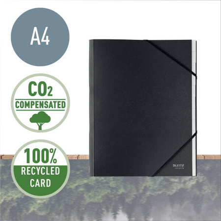TECZKA SEGREGUJĄCA A4 LEITZ RECYCLE 39150095 CZARNY KARTON 12 PRZEGRÓDEK