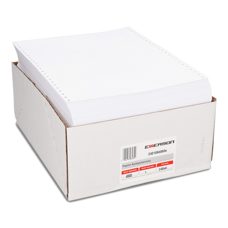 PAPIER KOMPUTEROWY 240 6'' EMERSON EXTRA BIAŁY 1+0 60G 4000 SKŁADEK