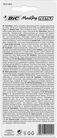 MARKER DO TKANIN BIC MARKING TEXTILE 933872 CZARNY 0.9MM BLISTER