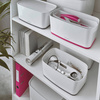 POJEMNIK DO PRZECHOWYWANIA 318X191X128MM LEITZ MYBOX WOW Z POKRYWĄ 52291023 RÓŻOWY