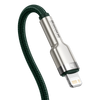 Kabel USB-C do Lightning Baseus Cafule, PD, 20W, 1m (zielony)