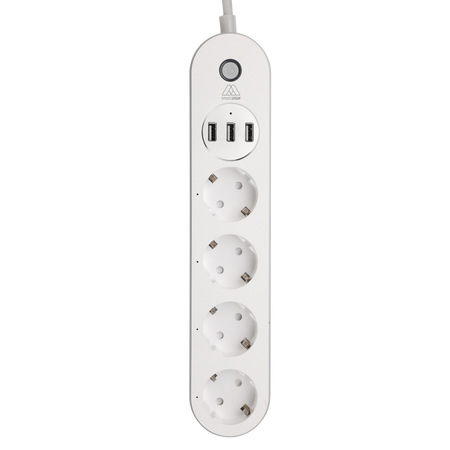 LISTWA ZASILAJĄCA 10A AC-4 / USB-3 DGM PS-W1043 1100W - 2300W AC 110V-230V; 50/60HZ WIFI 2.4