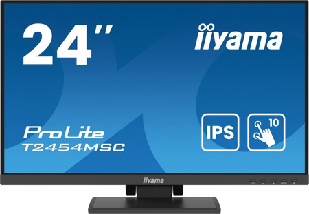 IIYAMA MONITOR 24 CALE T2454MSC-B2AG 10 PKT. POJ,IPS,HDMI,DP,FHD,300CD,4MS, 2X2W