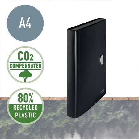 TECZKA HARMONIJKOWA A4 LEITZ RECYCLE 46240095 CZARNY PP 5 PRZEGRÓDEK