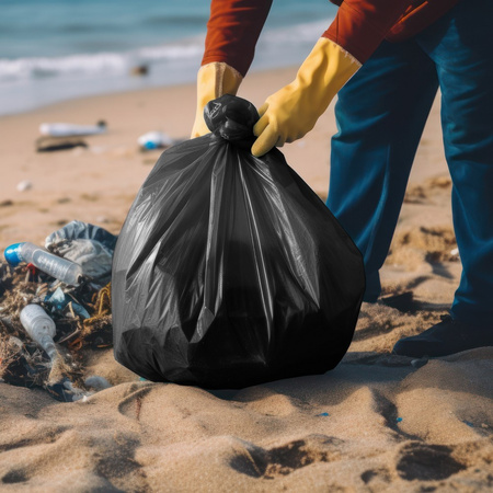 WORKI NA ŚMIECI LDPE CZARNE 120L 25SZT