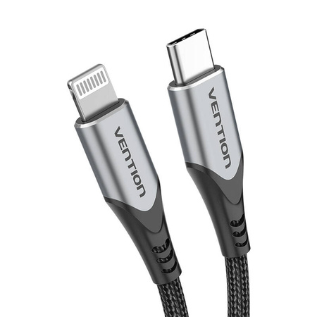 KABEL USB-C 2.0 DO LIGHTNING VENTION TACHH 2M MFI SZARY